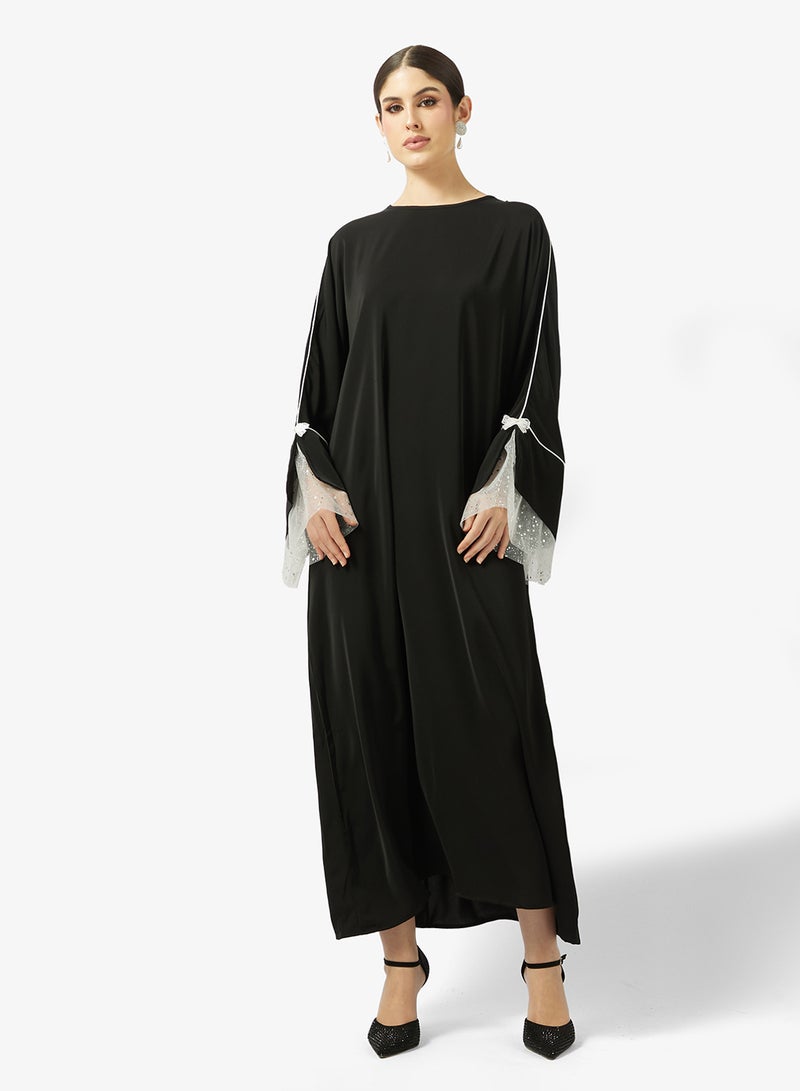 Khizana Abaya With Ruffle Sleeves - Image 1